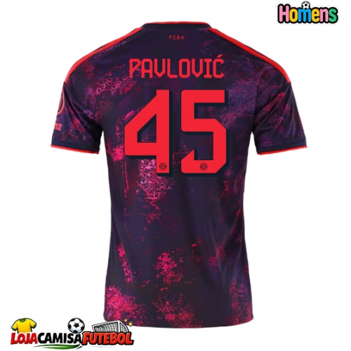 Camisa de Futebol Bayern Munich Aleksandar Pavlovic #45 Equipamento Alternativo 2026-27 Manga Curta